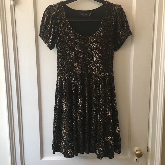 Russian Roulette velvet Dress Leopard Print - Picture 3 of 3